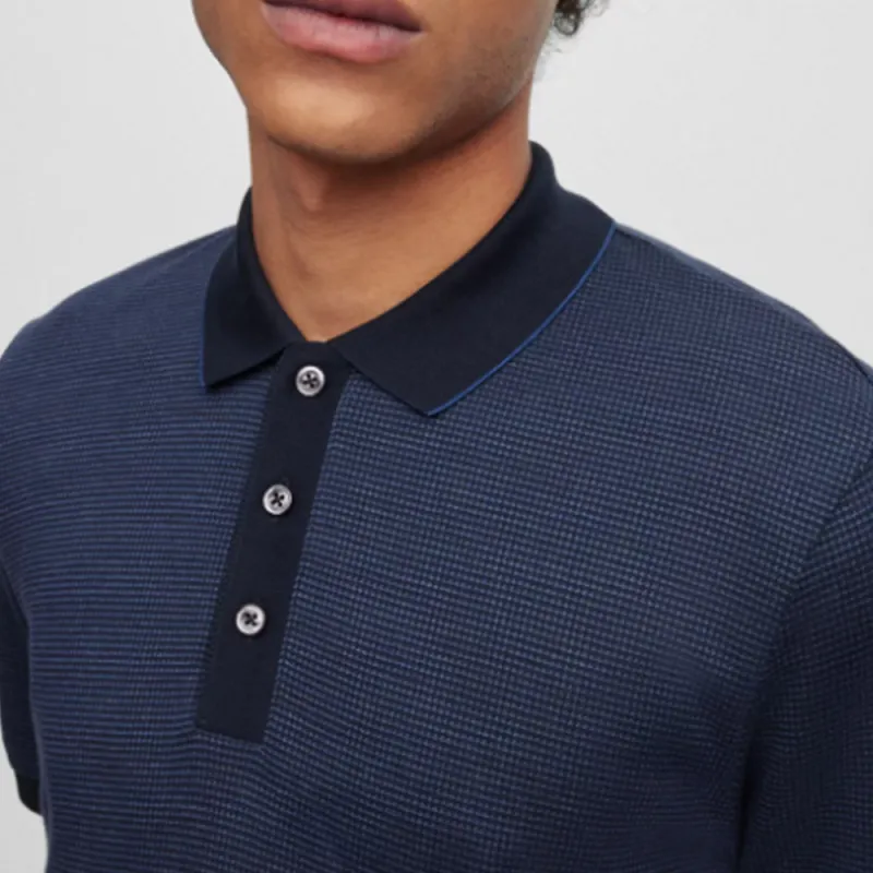 HUGO BOSS Polo Shirts Men Dark Blue-4
