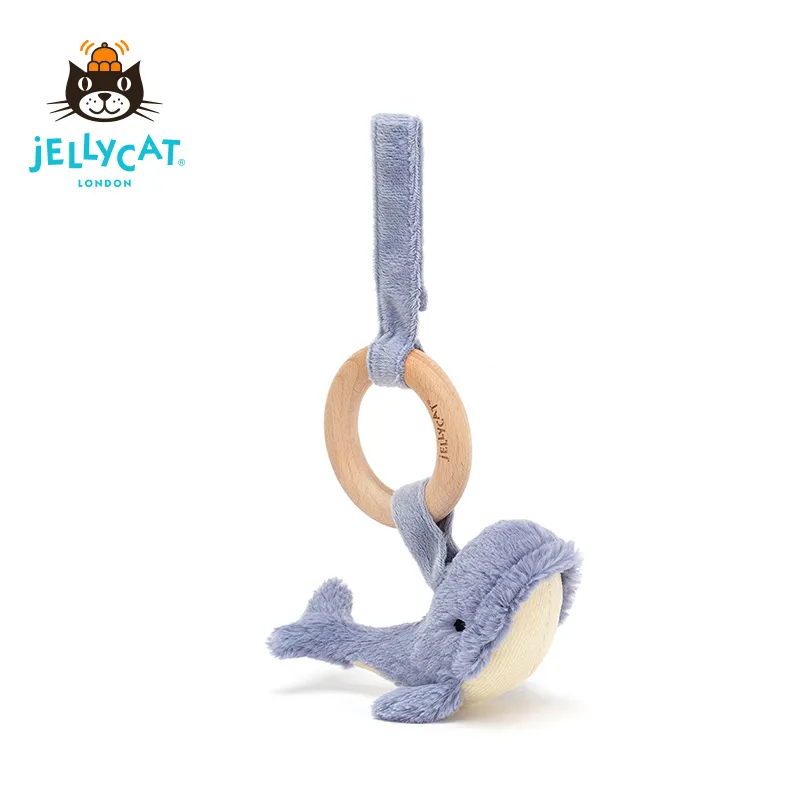 JELLYCAT Wilbur Whale Wooden Ring Toy-1