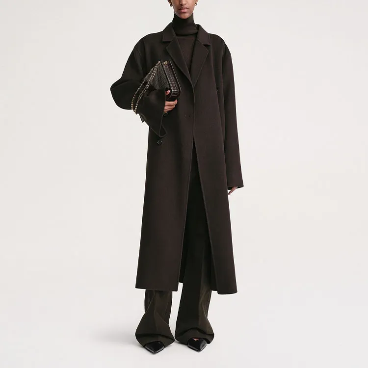 TOTEME Signature Double breasted Wool Coat-4