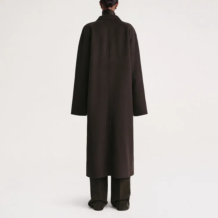 TOTEME Signature Double breasted Wool Coat-5
