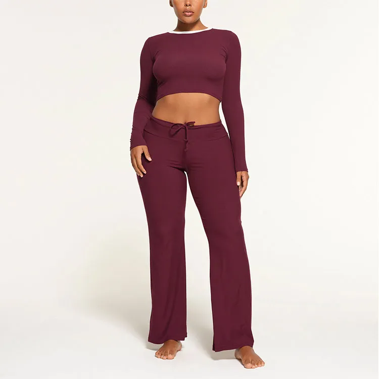 SKIMS Regular T Shirt Women's Maroon/Chestnut-2