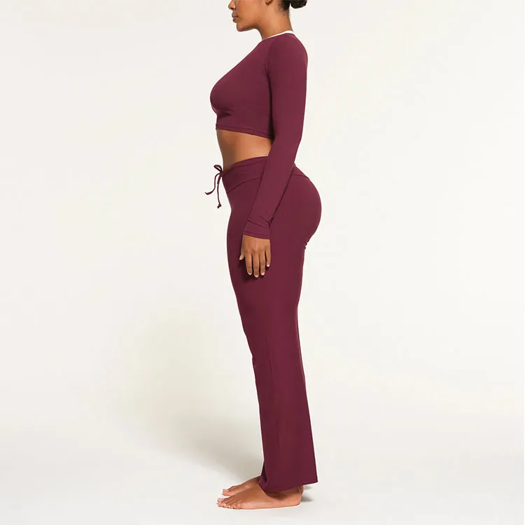 SKIMS Regular T Shirt Women's Maroon/Chestnut-3
