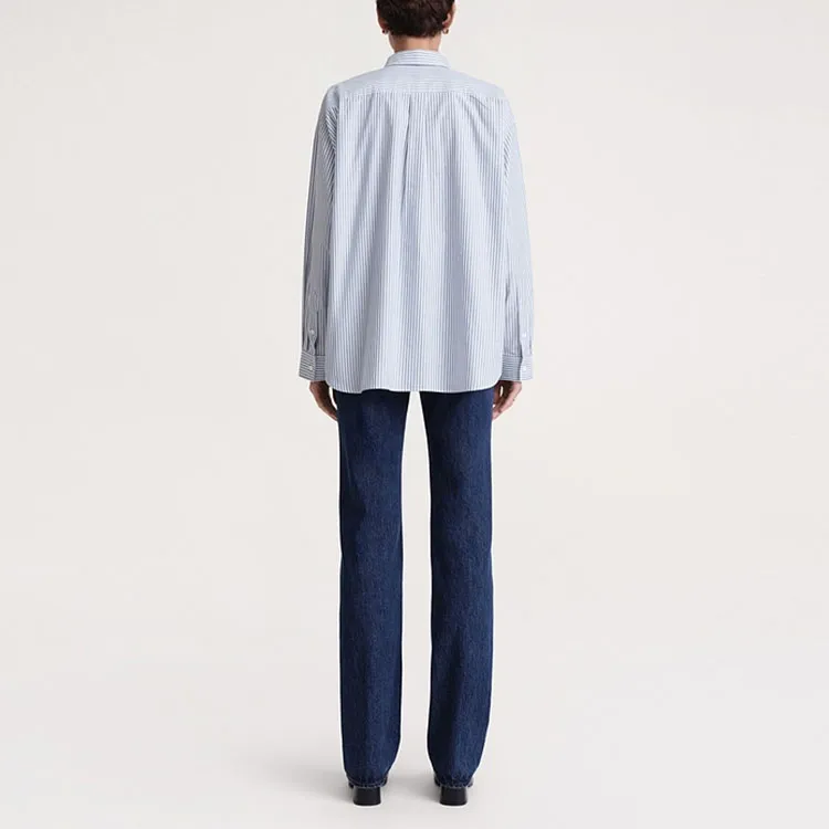 TOTEME Striped Half placket Shirt-2