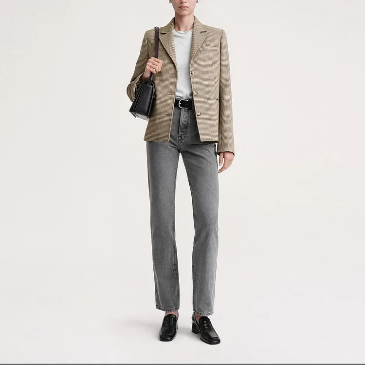 TOTEME Houndstooth Single breasted Blazer-2