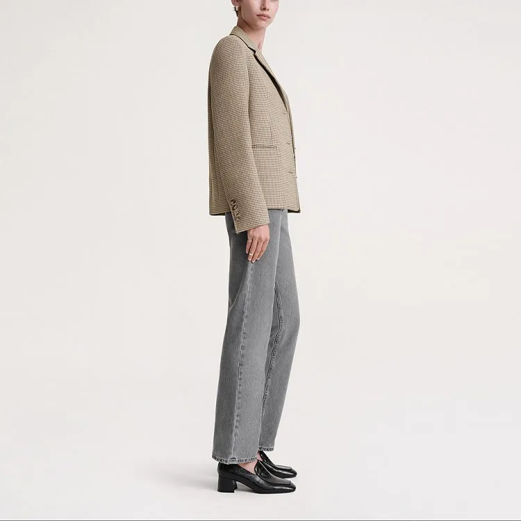 TOTEME Houndstooth Single breasted Blazer-3