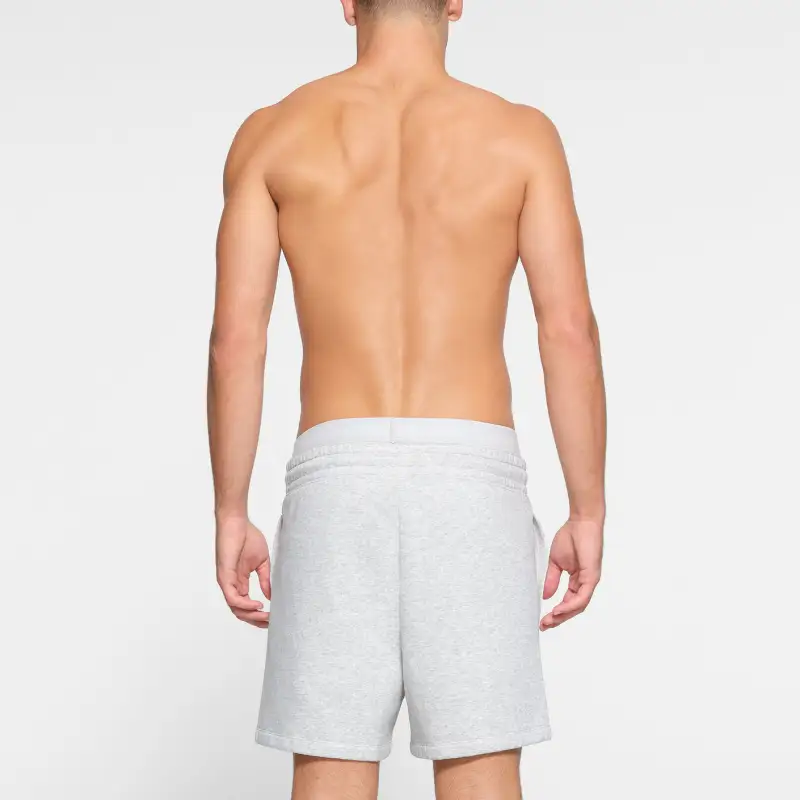 SKIMS FLEECE LOUNGE MENS SHORT Casual Shorts Men's Light Heather Grey-2