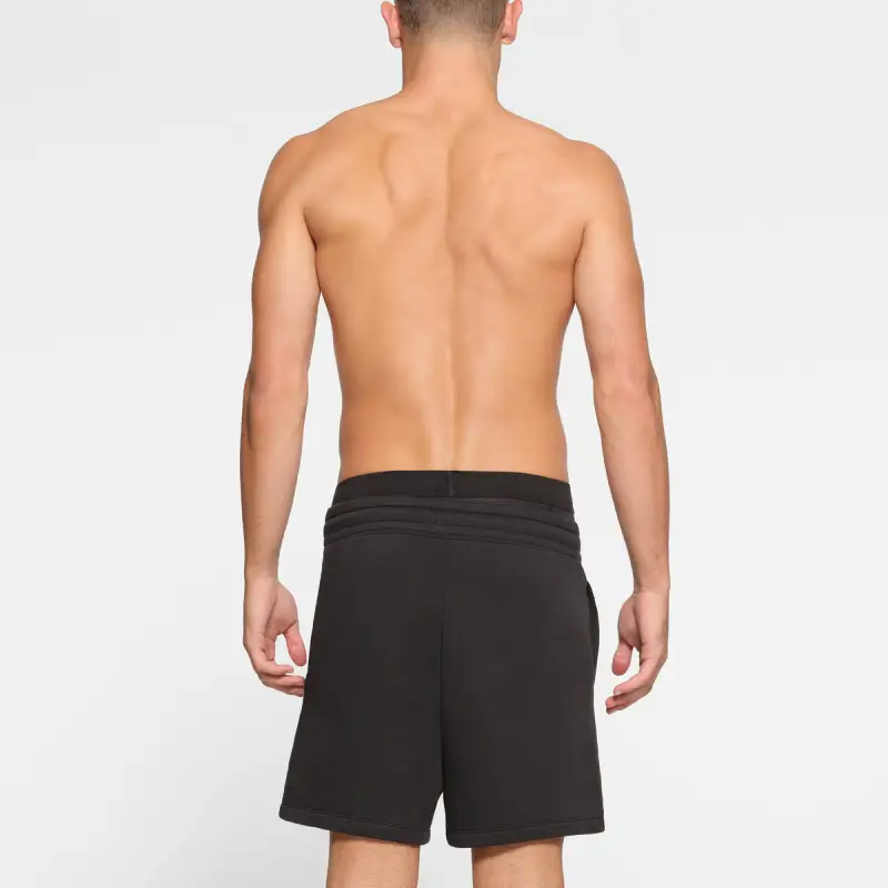 SKIMS FLEECE LOUNGE MENS SHORT Casual Shorts Men's WASHED ONYX/Waterwashing Manau-3