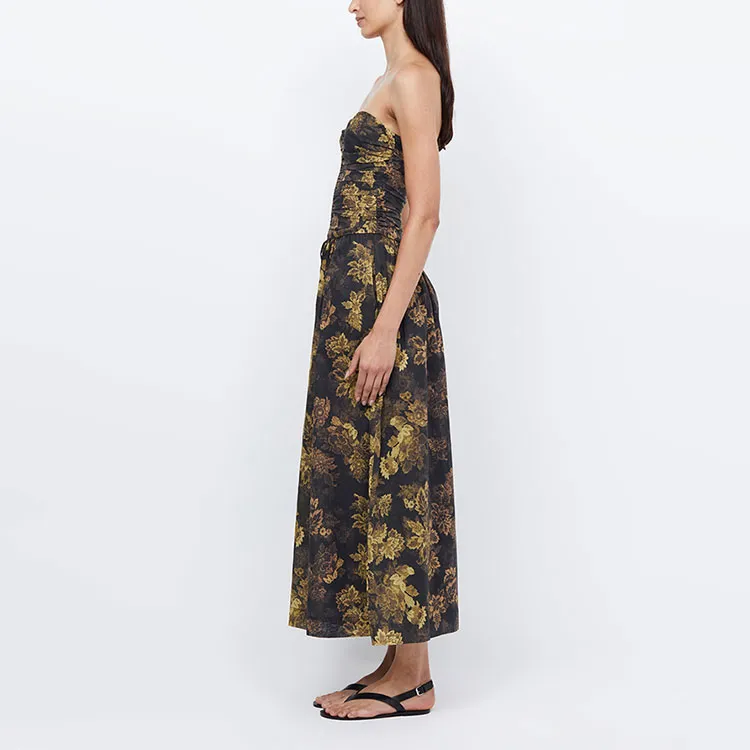 BEC+BRIDGE FW23 PALMER Sleeveless Dress Women's Black Yellow-3