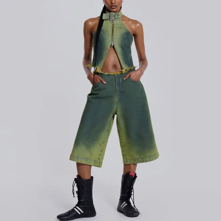 Jaded London Sub Rosa Crop Top Women's Green-1