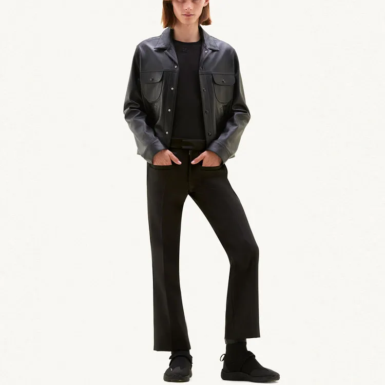 COURREGES Leather Shirt Jacket-2