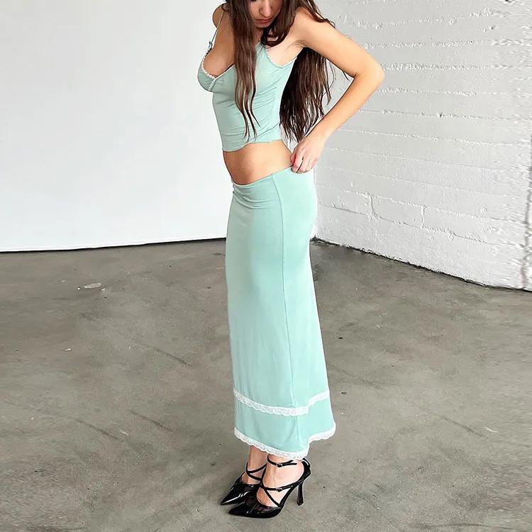 Tiger Mist ADDISON SKIRT Casual Long Skirts Women's Green-4