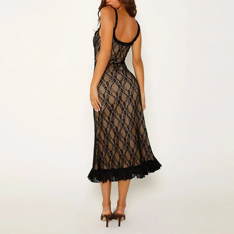 Tiger Mist DEJA DRESS Slip Dress Women's Black-3