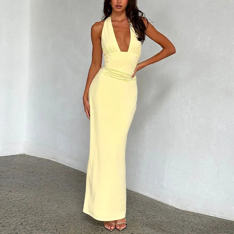 Tiger Mist LENORA LACE DRESS Slip Dresses Women's Yellow-2