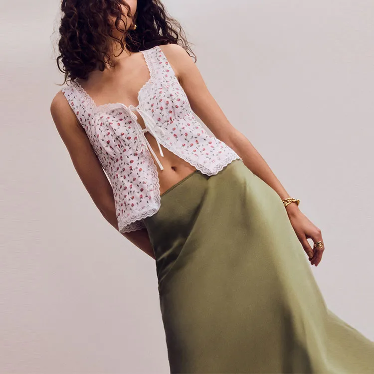 REFORMATION Rosalie Linen Top Tank Tops Women's Elisa-1