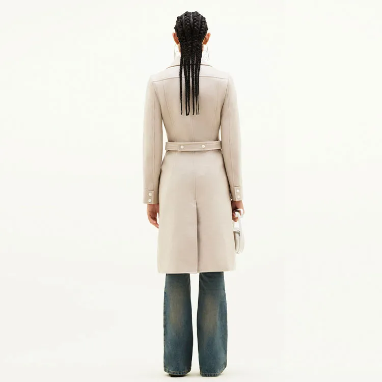 Courrèges Vinyl Trench Coat 'Cream'-2