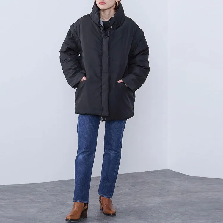 Beams Puffer Jacket Women's Black-1