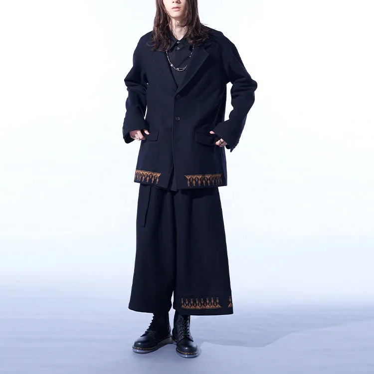 Yohji Yamamoto Casual Pants Unisex Black-4