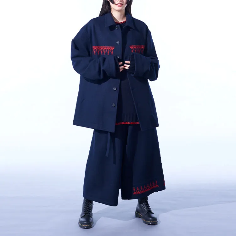 Yohji Yamamoto Casual Pants Unisex Marine Blue-3