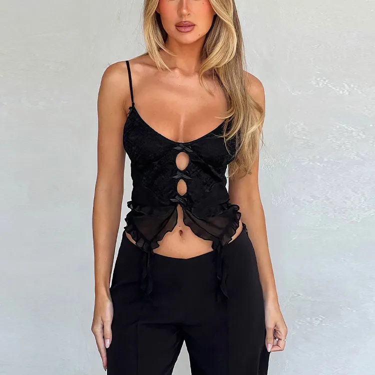 Tiger Mist LAFAYETTE TOP Tank Tops Women's Black-2