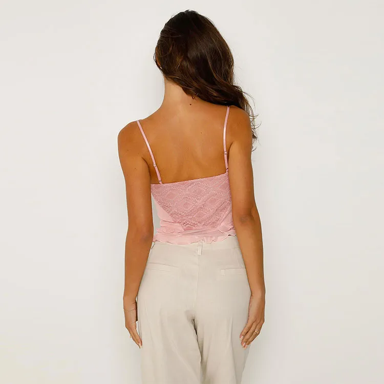 Tiger Mist LAFAYETTE TOP Tank Tops Women's Gray Pink-3