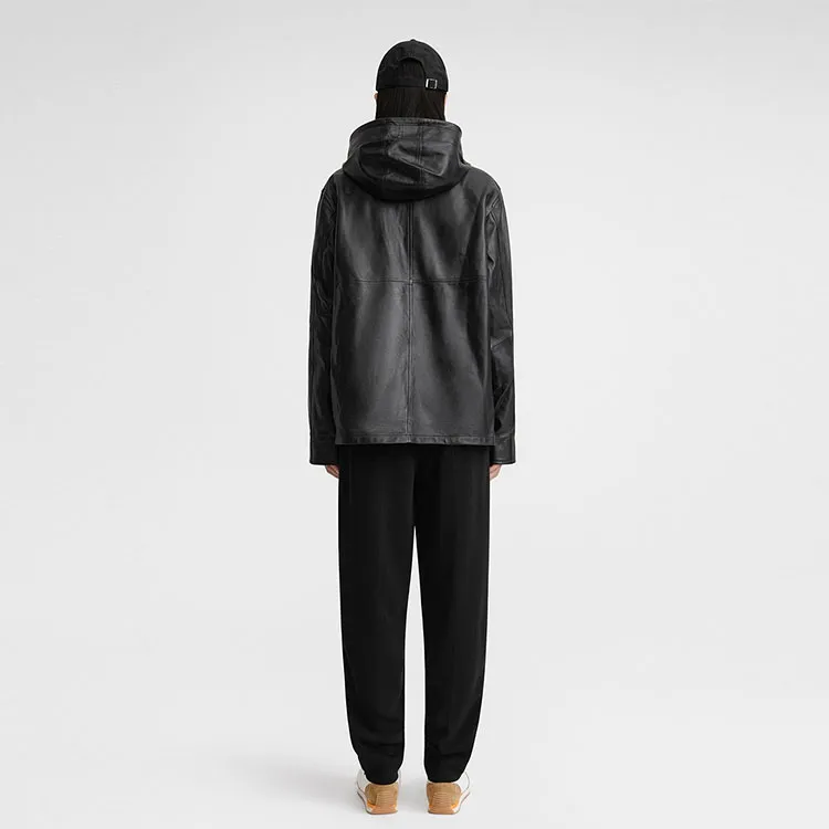 TOTEME SS24 Leather Jacket Women's Black-2