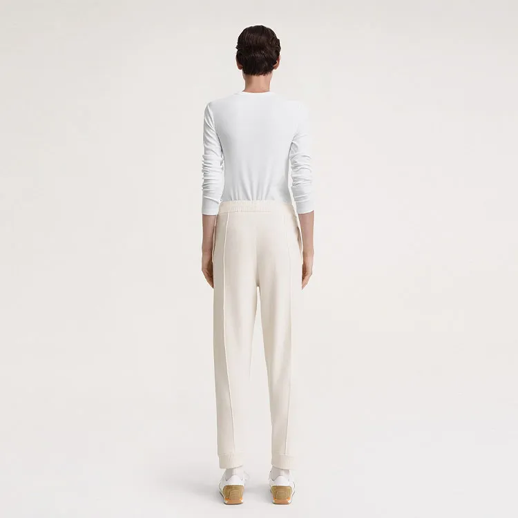 TOTEME SS24 Knitted Sweatpants Women's Macadamia Nut-2