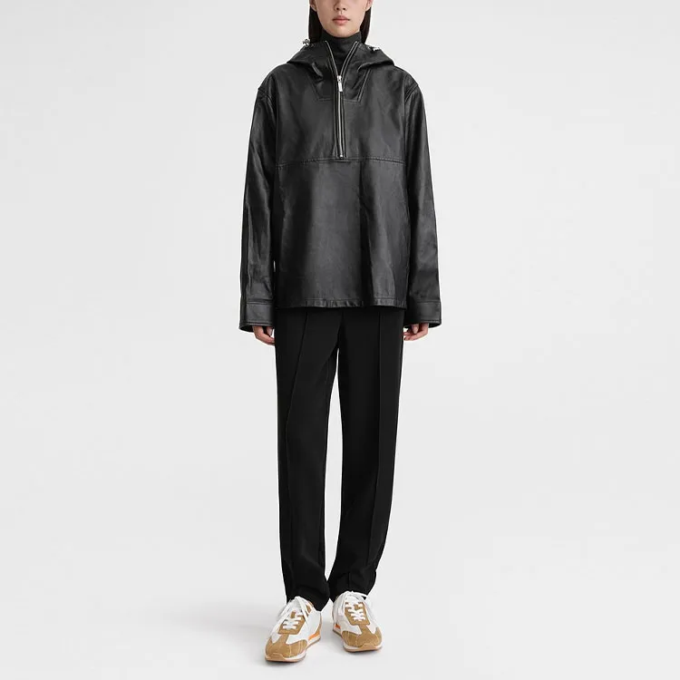 TOTEME SS24 Leather Jacket Women's Black-1