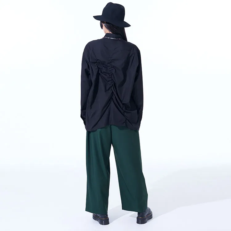 Yohji Yamamoto Casual Pants Unisex Dark Green-4