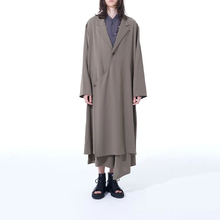 Yohji Yamamoto Coats Unisex Khaki-2