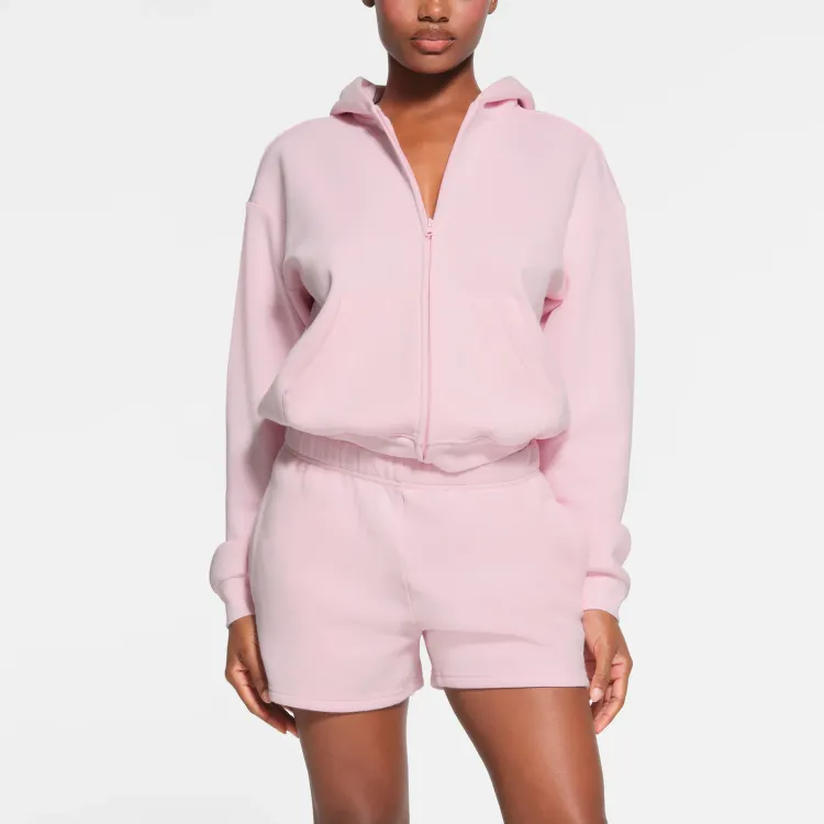 新品 SKIMS 　COTTON FLEECE ピンク S スウェット COTTON FLEECE CLASSIC CREWNECK | BARELY PINK