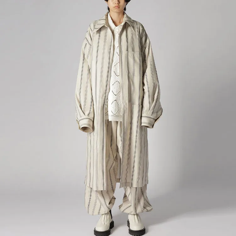 Yohji Yamamoto Coats Unisex Beige-4