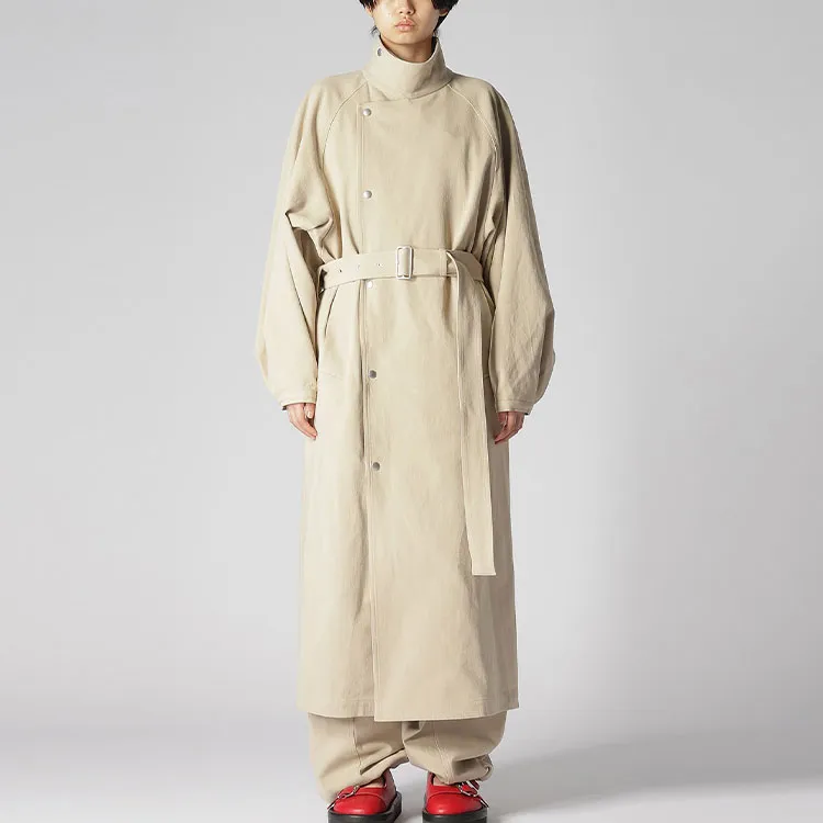 Yohji Yamamoto Trench Coat Unisex Beige-2