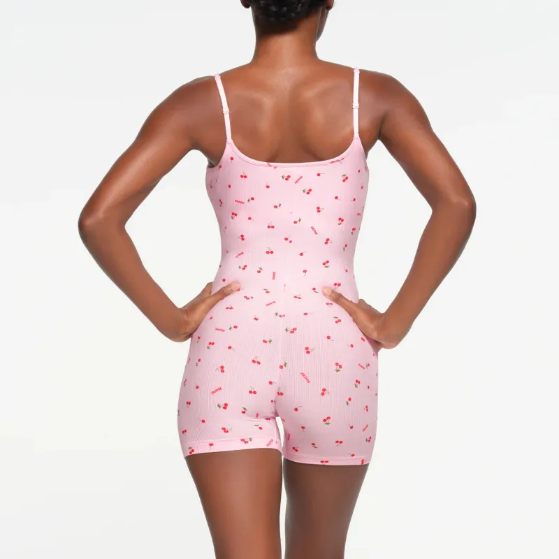 SKIMS Valentine's Day Collection Fits Everyone Collection Jumpsuit Women's CHERRY BLOSSOM PRINT/Cherry Blossom-2