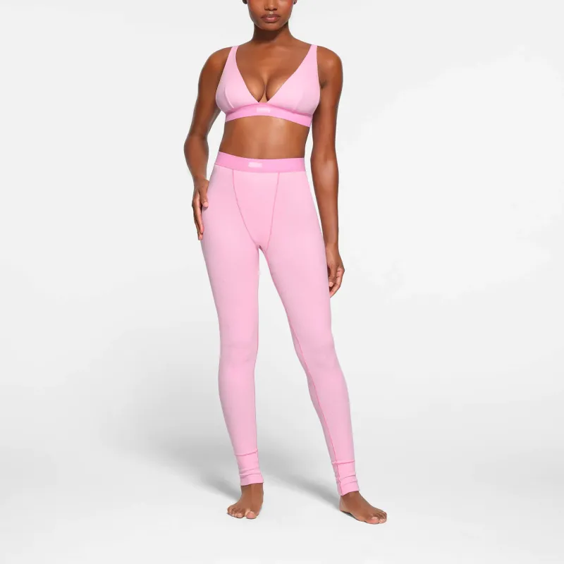 SKIMS Valentine's Day COTTON RIB LEGGING Leggings Women's BUBBLE GUM/Bubble Gum Color-1