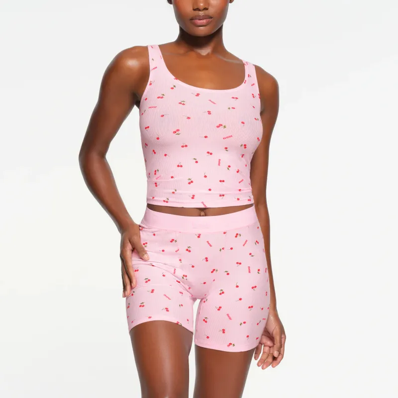 SKIMS Valentine's Day Collection Tank Tops Women's CHERRY BLOSSOM PRINT/Cherry Blossom Color-1
