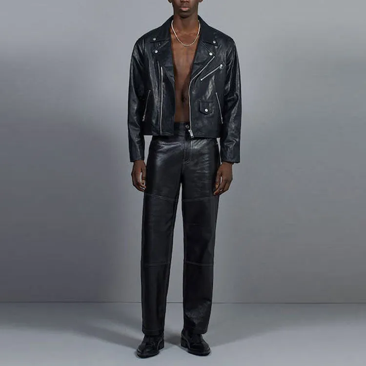 FRAME SS24 Leather Jacket Men's Black-2
