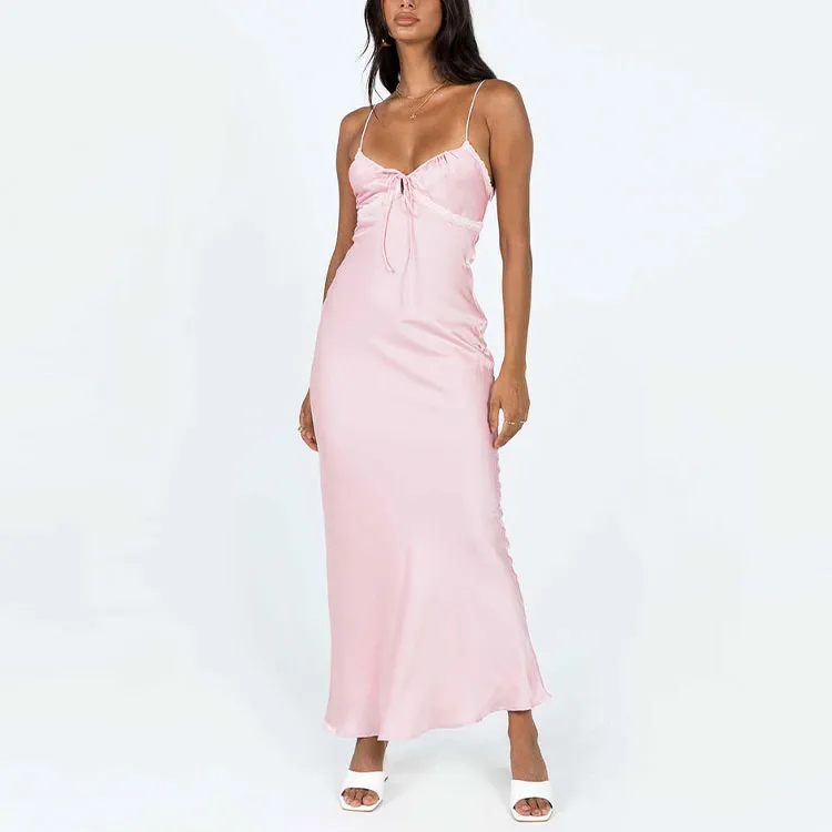 PRINCESS POLLY EMILY MAXI DRESS Slip Dresses Women's Pink-1