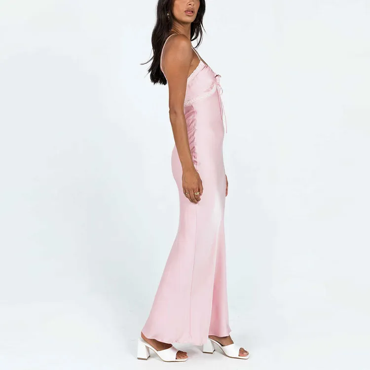 PRINCESS POLLY EMILY MAXI DRESS Slip Dresses Women's Pink-3