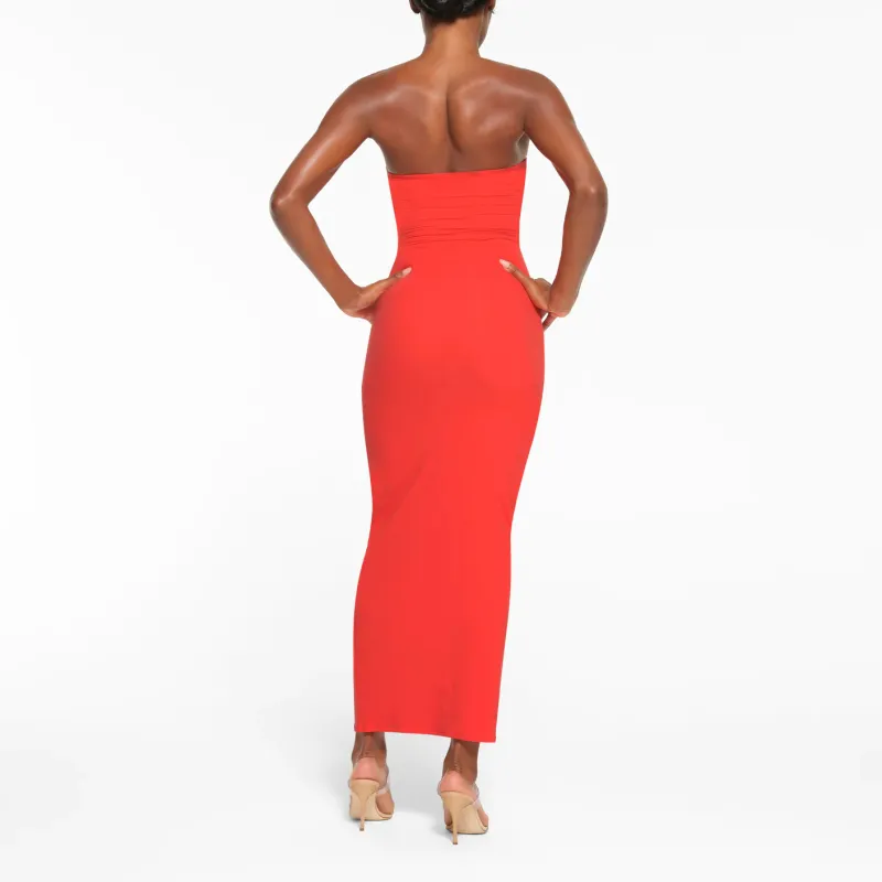 SKIMS FITS EVERYBODY TUBE DRESS Sleeveless Dress Women's Poppy/Strawflower-1