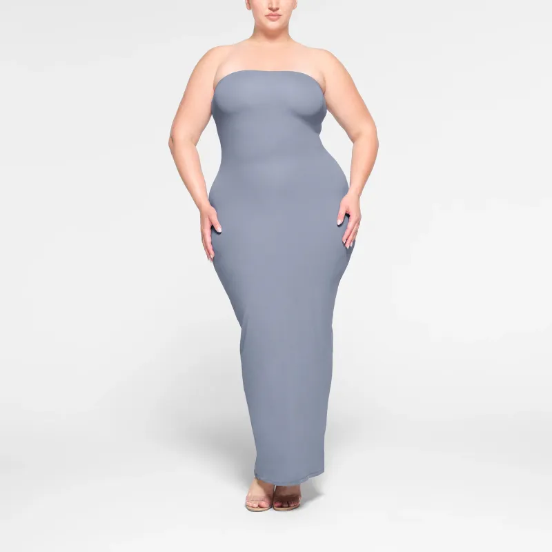 SKIMS FITS EVERYBODY TUBE DRESS Sleeveless Dress Women's Slate/Stone Plate Color-1