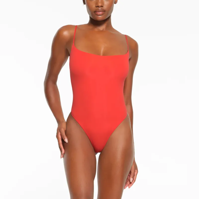 SKIMS FITS EVERYBODY CAMI BODYSUIT Bodysuits Women's Poppy/Strawflower-1