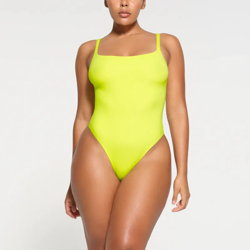 SKIMS FITS EVERYBODY SQUARE NECK BODYSUIT Bodysuits Women's DAFFODIL/Daffodil-1