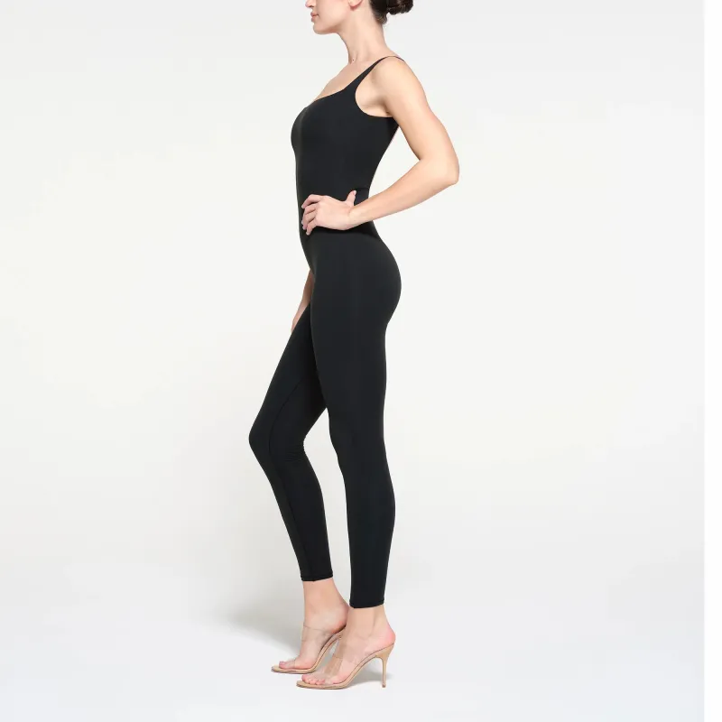 SKIMS FITS EVERYBODY SQUARE NECK LOW BACK CATSUIT Jumpsuit Women's ONYX/Onyx-3