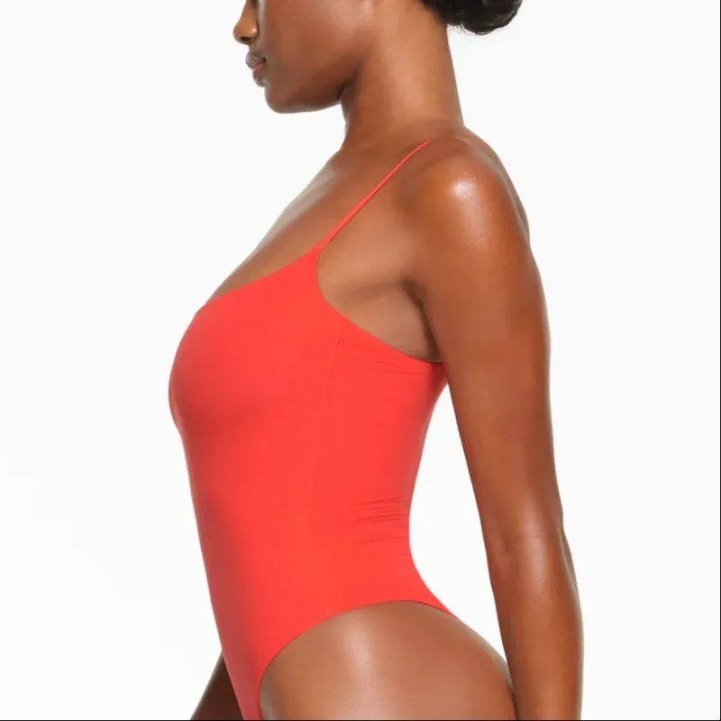 SKIMS FITS EVERYBODY CAMI BODYSUIT Bodysuits Women's Poppy/Strawflower-3