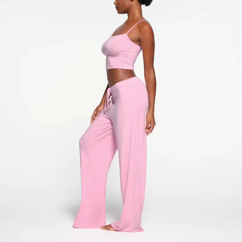 SKIMS Valentine's Day SLEEP STRAIGHT LEG PANT Casual Pants Women's BUBBLE GUM/Bubble Gum-3