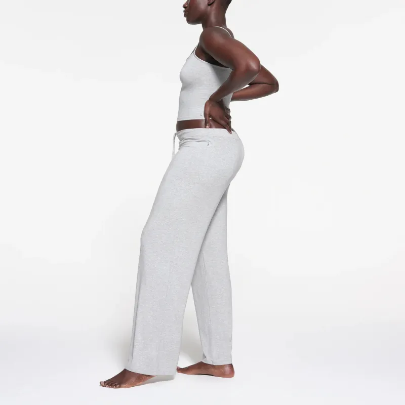 SKIMS SLEEP STRAIGHT LEG PANT Casual Pants Women's Light Heather Grey-3