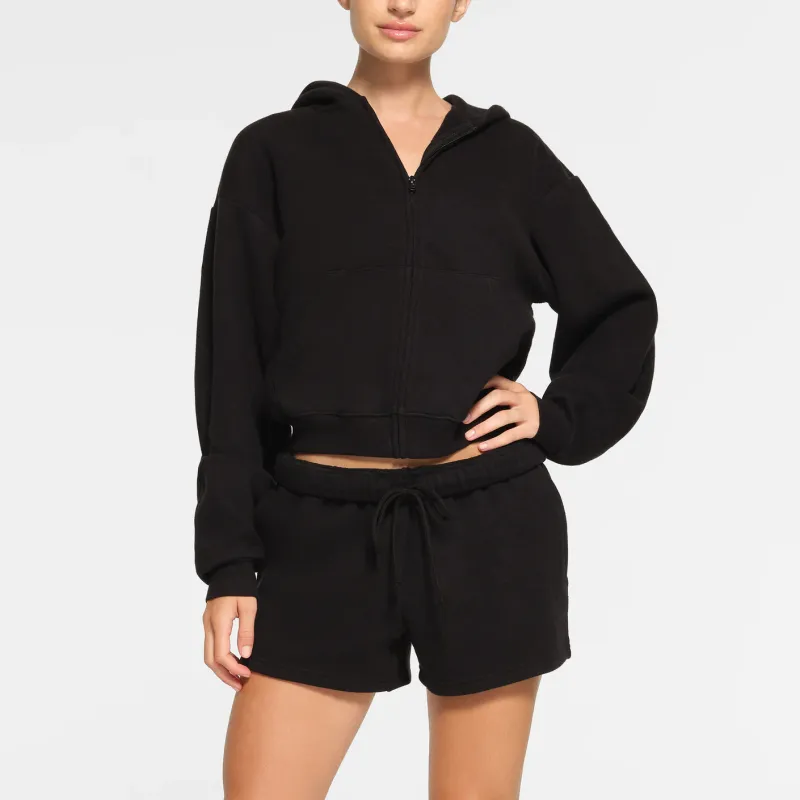 SKIMS COTTON FLEECE CLASSIC SHORT Casual Shorts Women's ONYX/Onyx-2