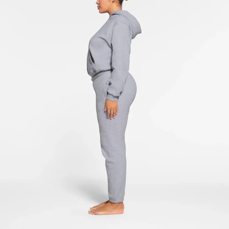 SKIMS COTTON FLEECE CLASSIC JOGGER Casual Pants Women's Heather Grey/Stone Heather-3