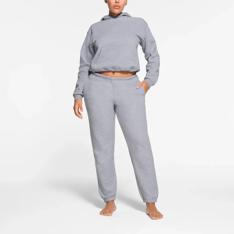 SKIMS COTTON FLEECE CLASSIC JOGGER Casual Pants Women's Heather Grey/Stone Heather-1