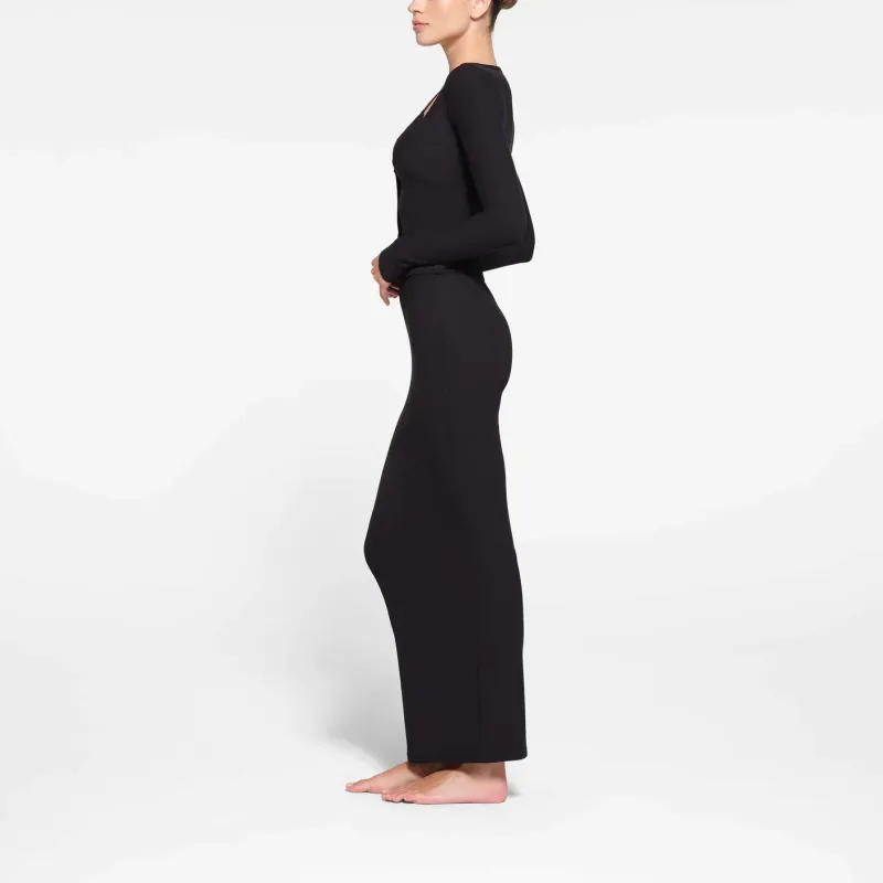 SKIMS SOFT LOUNGE LONG SKIRT Casual Long Skirt Women's ONYX/Onyx-3